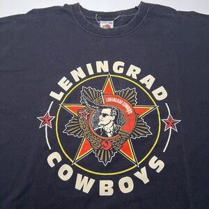 Leningrad Cowboys Highlights T-Shirt Rock And Roll Band Men's Tee XXL Y2K 2010